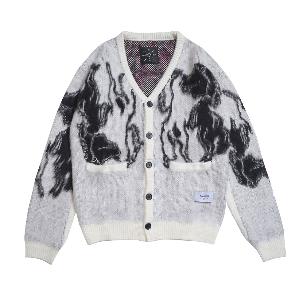 CHARRO WHITE - MOHAIR CARDIGANS